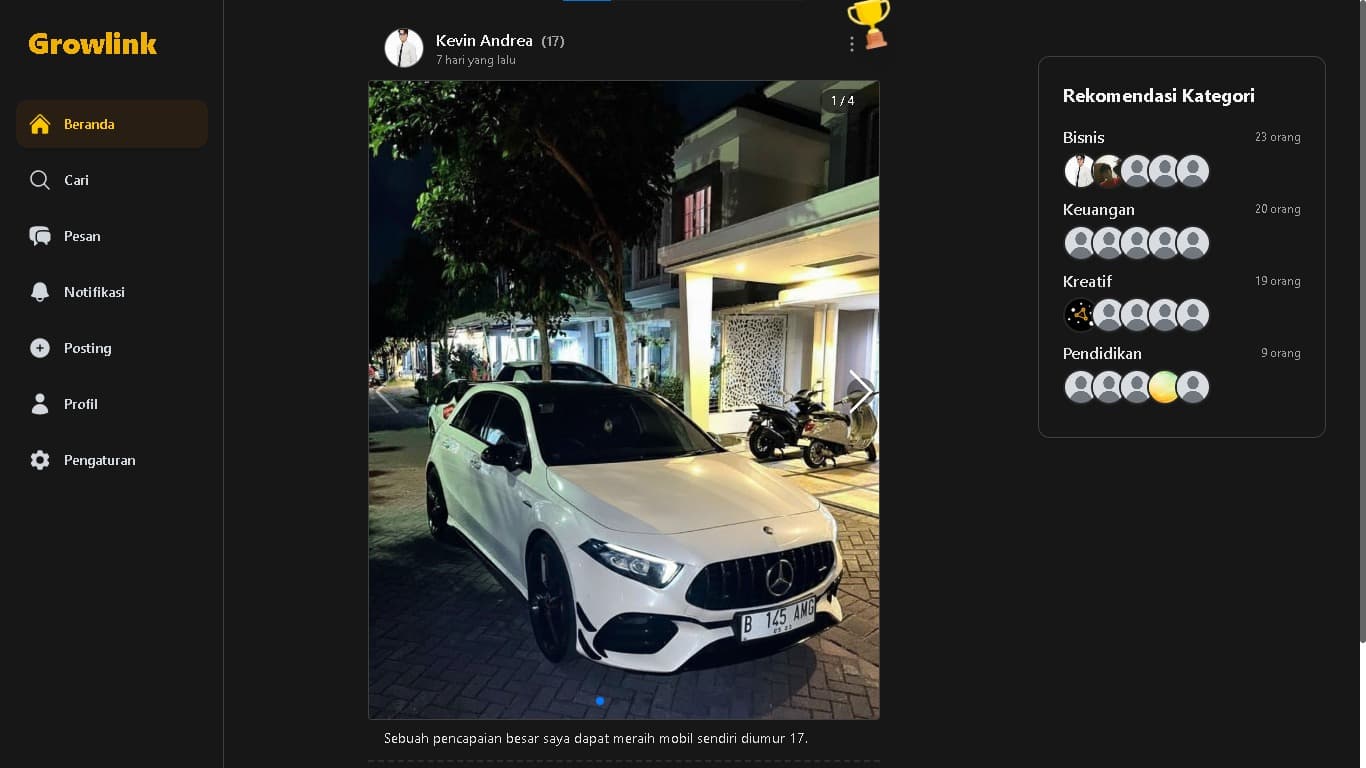 Growlink: Aplikasi Social Media Networking Generasi Muda (CTO Project)